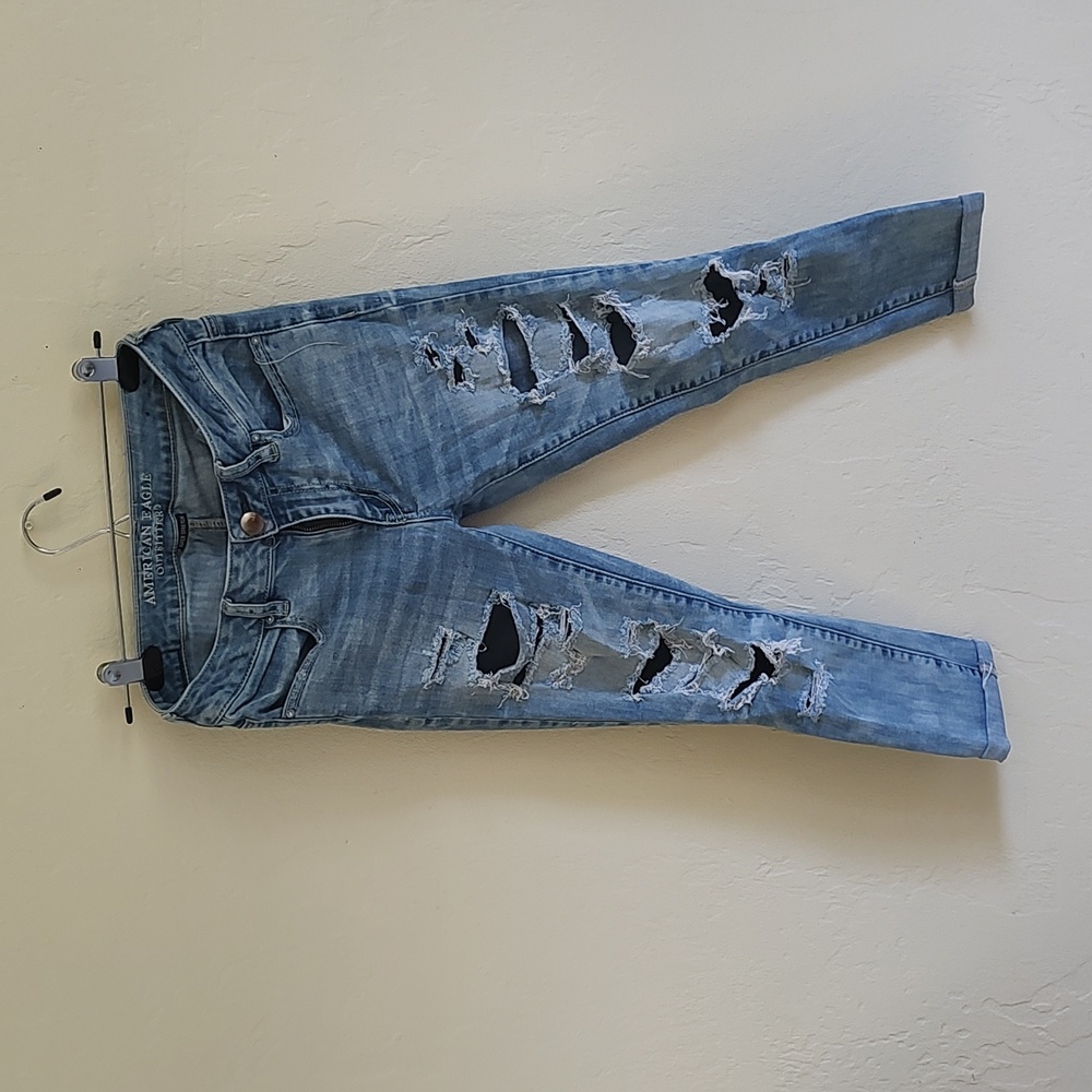 American eagle cropped jeans size 4 super stretch